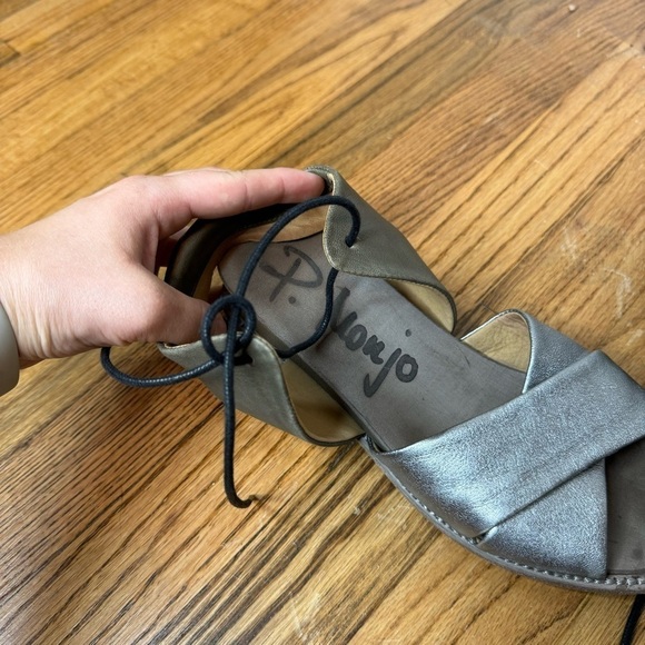 P. Monjo Leather Sandals Tie - Picture 3 of 7